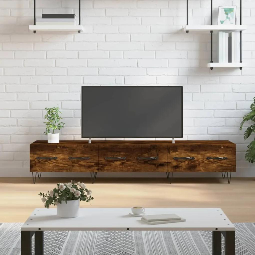 TV skrinka, tmavý dub 150x36x30 cm, kompozitné drevo 829153