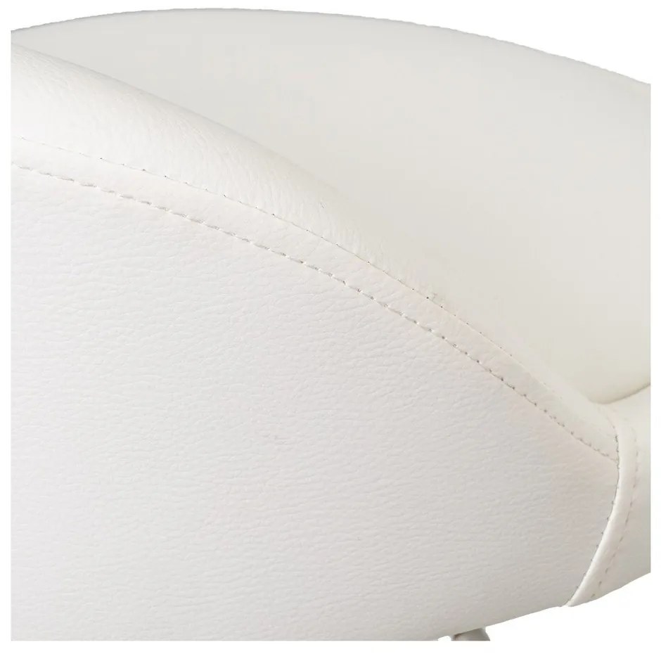 Biele barové stoličky s nastaviteľnou výškou z imitácie kože v súprave 2 ks (výška sedadla 72 cm) – Casa Selección