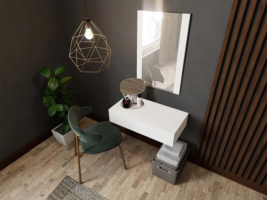Toaletný stolík so zrkadlom Sinenko, Farby: biela