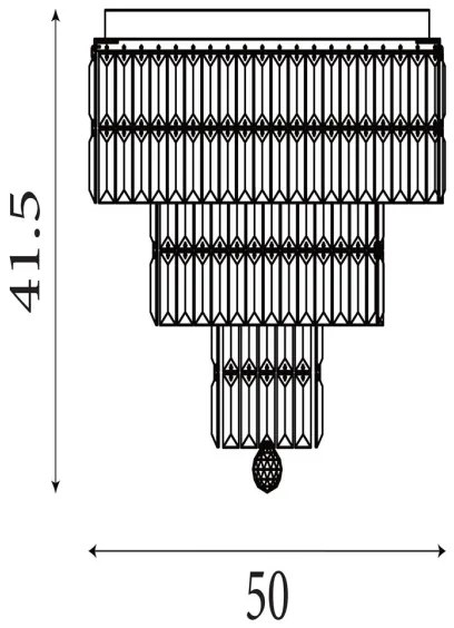 Searchlight 61321-6SB - Stropné svietidlo EMPIRE 6xE14/60W/230V IP44