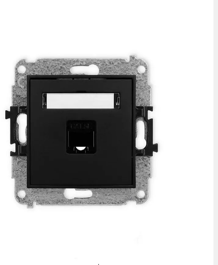 12MGK-1 čierna počítačová zásuvka