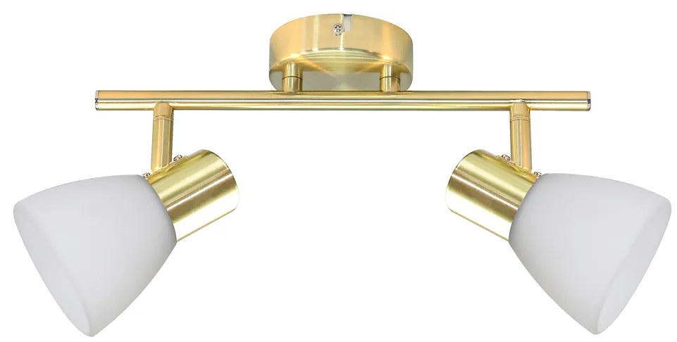 Bodové svietidlo Jota, 2x biele sklenené tienidlo, g