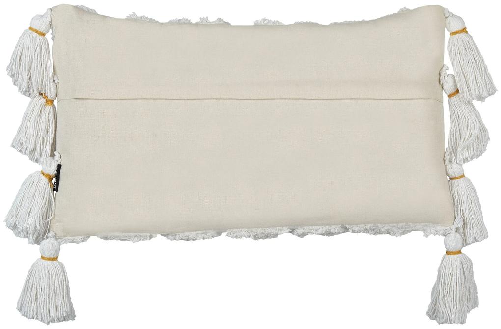 Sada 2 všívaných bavlnených vankúšov 30 x 50 cm biela DAUR Beliani