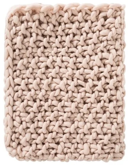 MERADISO® Pletená deka hrubej priadze, 120 x 150 c, béžová (100285408)