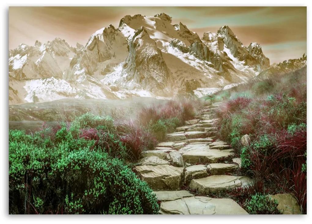 Obraz na plátně Hory s mlhou - 120x80 cm