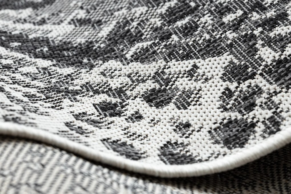 Koberec SISAL SION Hadia koža 22162 ecru / čierny