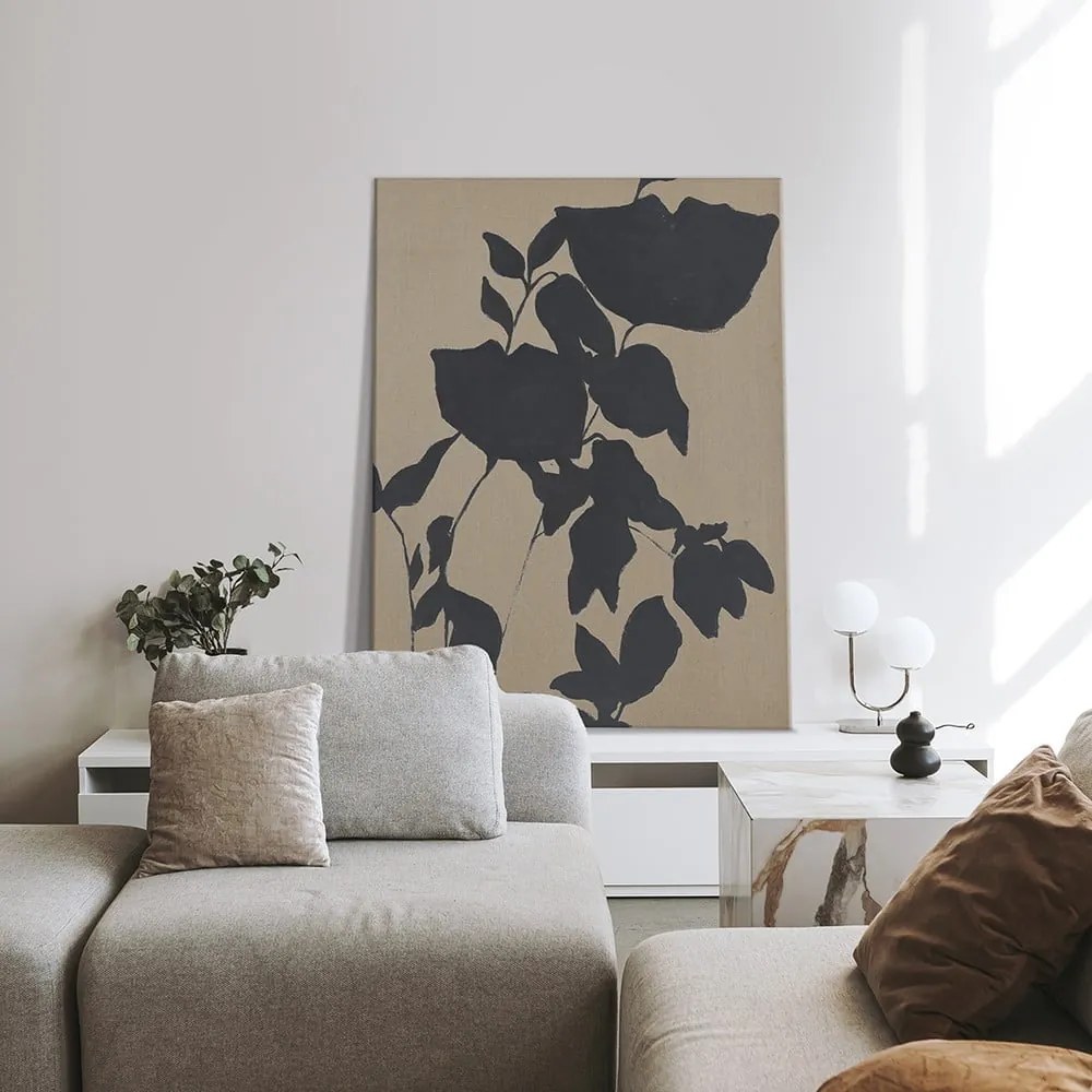 Ručne maľovaný obraz 90x120 cm Fortuna Black – Malerifabrikken