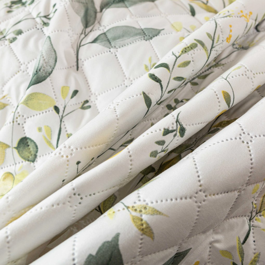 Prehoz na posteľ CITRUS GARDEN, biely Rozmer: 170 x 210 cm