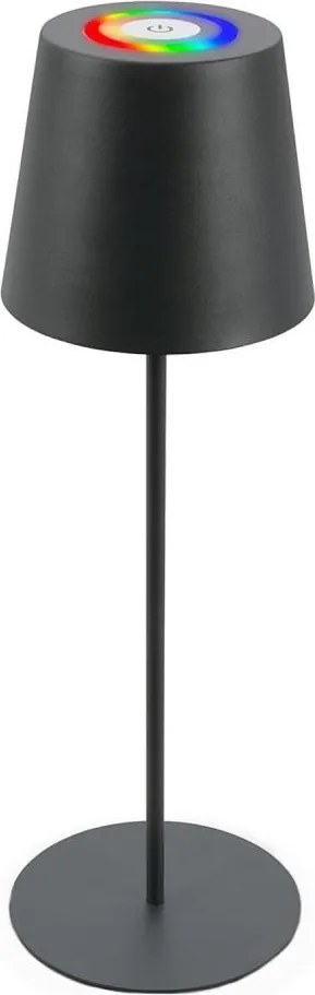 Briloner 7507015 - LED RGBW stmievateľná nabíjacia stolová lampa LED/2,5W/5V IP44 antracit