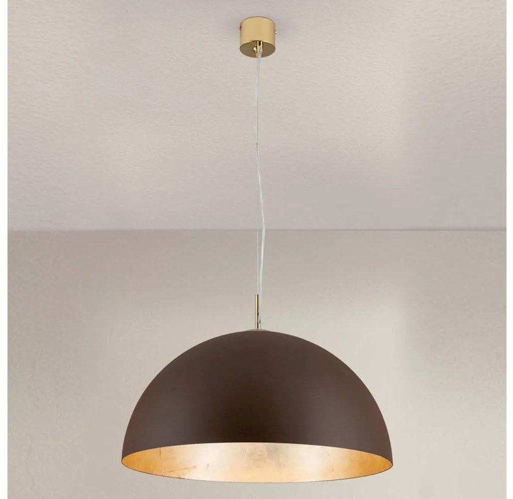 Orion HL 6-1623/1 - Luster na lanku ELIANO 1xE27/60W/230V pr. 50 cm hnedá/zlatá