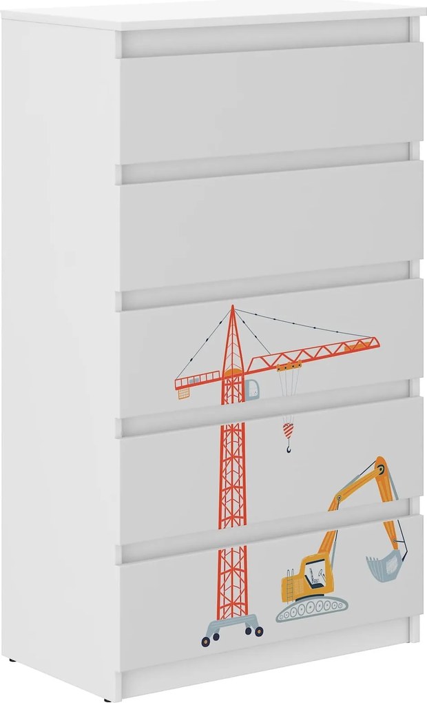 Wooden Toys Detská komoda R-5 MASZYNY