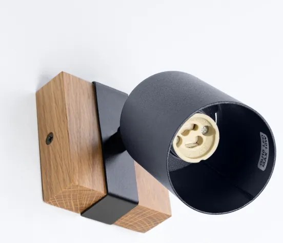 Sollux SL.1343 - Nástenné bodové svietidlo FAGER 1xGU10/10W/230V čierna