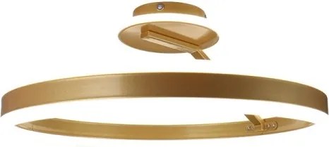 LED Stmievateľný prisadený luster LED/86W/230V 3000-6500K zlatá + diaľkové ovládanie