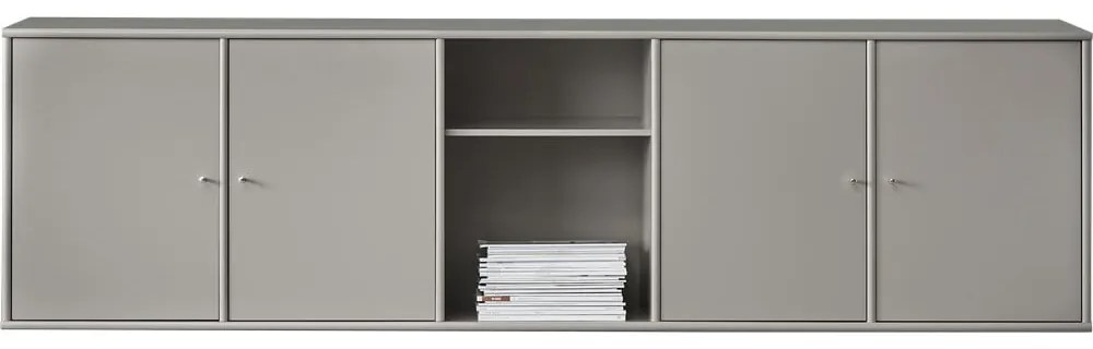 Sivá nízka komoda 220x61 cm Mistral - Hammel Furniture
