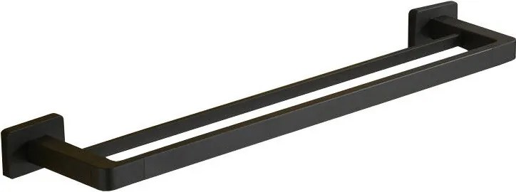 Mexen Asis dvojitý vešiak na uteráky, čierna - 7017625-70