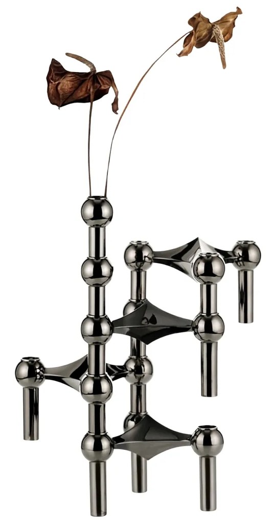 Stoff Nagel Dizajnová vázička STOFF Nagel Black Chrome