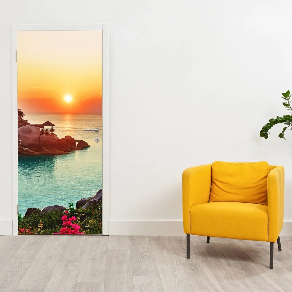 Fototapeta na dvere - Nádherná pláž (95x205cm)
