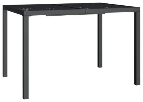vidaXL Záhradný stôl antracitový 110x80x72 cm oceľ-