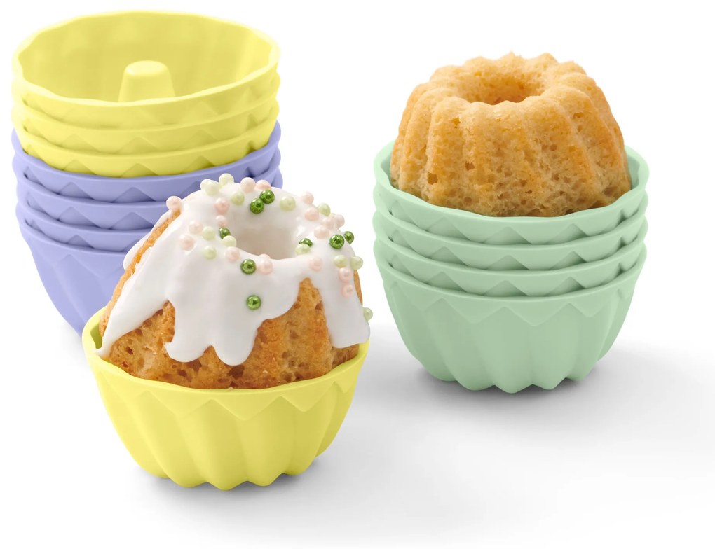 Formy na minibábovky, 12 ks