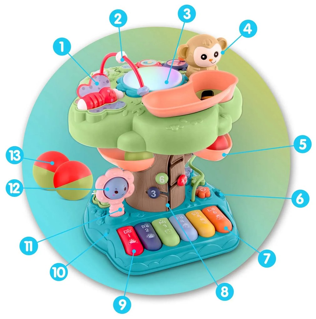 Vzdelávacia hračka na stromček s melódiou Ricokids 781600