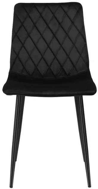 Jedálenská stolička DEXTER zamatová, čierna