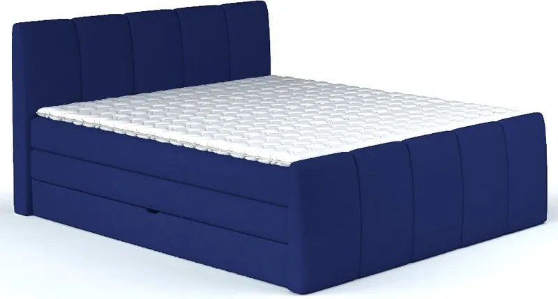 Posteľ boxspring Fresco 180x200 cm, modrá látka