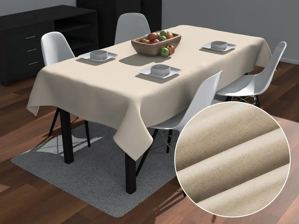 Biante Obdĺžnikový obrus/imitácia brúsenej kože Alcantara ALC-007 Krémovo béžový 140x180 cm