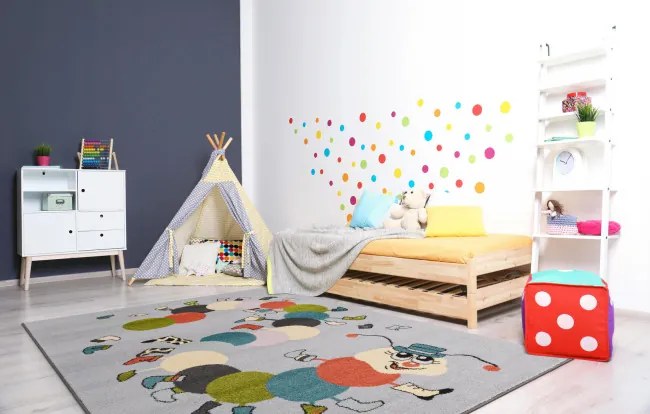 Detský koberec Funky Top Ivo sivý
