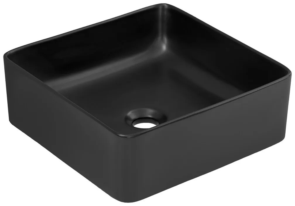 Keramické umývadlo na dosku Slim 37 cm čierne