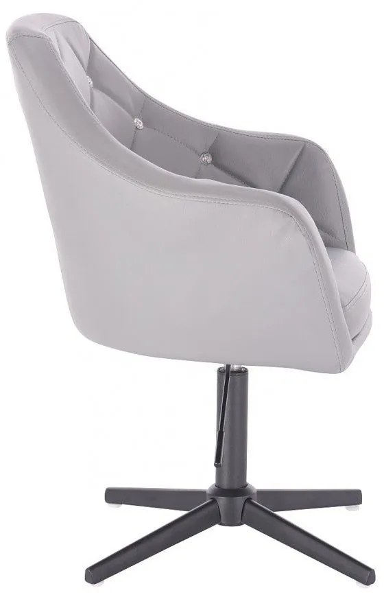 LuxuryForm DESIGN Kreslo ROMA na čiernom kríži - sivé