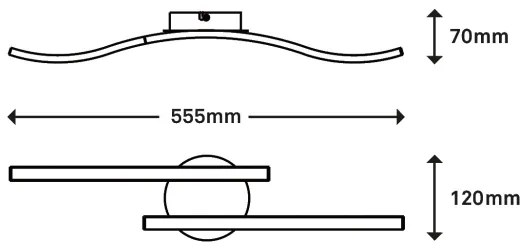 Briloner 3449-015 - LED Prisadený luster GO 2xLED/6W/230V