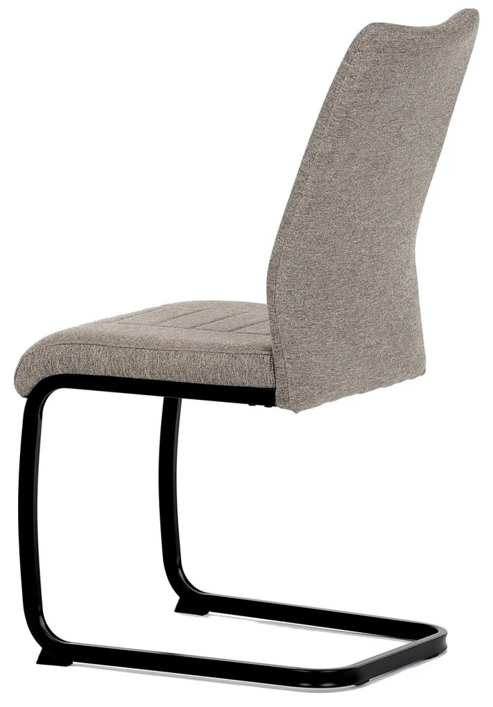 Autronic - Židle jídelní, béžová látka, černé kovové nohy - DCL-438 BR2