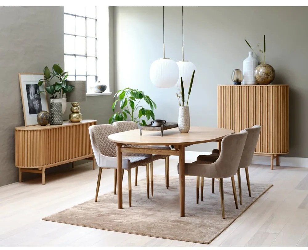 Rozkladací jedálenský stôl v dekore duba 100x190 cm Carno – Unique Furniture