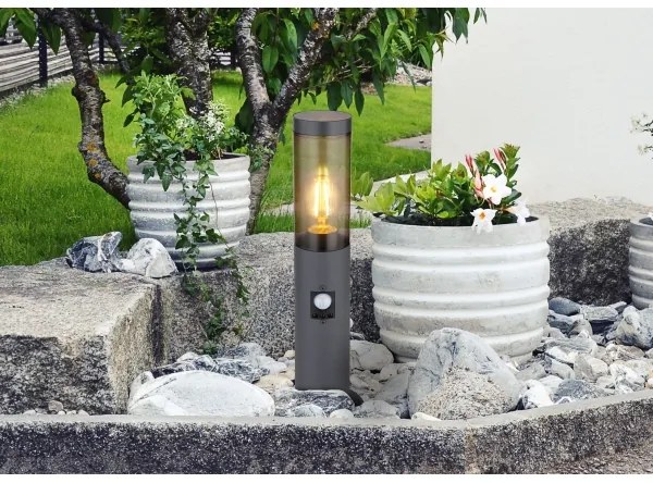 Globo 3158SAS - Vonkajšia lampa so senzorom BOSTON 1xE27/15W/230V 45 cm IP44