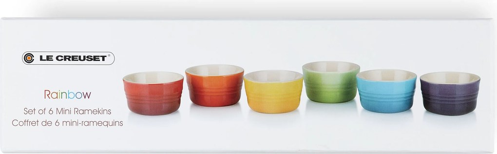 Servírovacie a zapekacie mističky Le Creuset Rainbow 8 cm farebné 6 ks