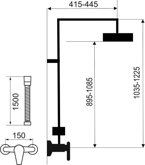 Novaservis Metalia ECO+, sprchová súprava ECO+sprch.termostatická batéria 57963, chrómová, SETECO/TER,0
