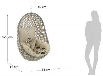 CIRA MULTI hojdacie kreslo Zelená