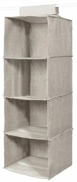 Závesný organizér na oblečenie 30 x 30 x 94 cm, sivá