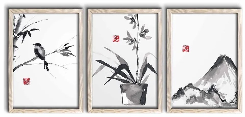 Obrazy v súprave 3 ks 38x53 cm – Wallity