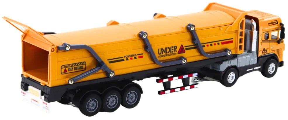 LEAN TOYS Nákladné auto s prívesom TIR Transport 1:24, zvuky, svetlá – žlté