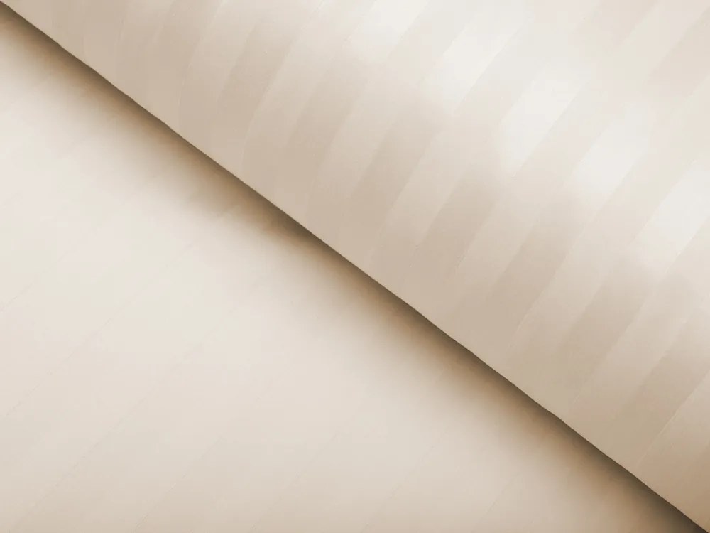 Biante Damaškový oválny obrus Atlas Grádl DM-016 Krémový - pásiky 2 cm 50x100 cm