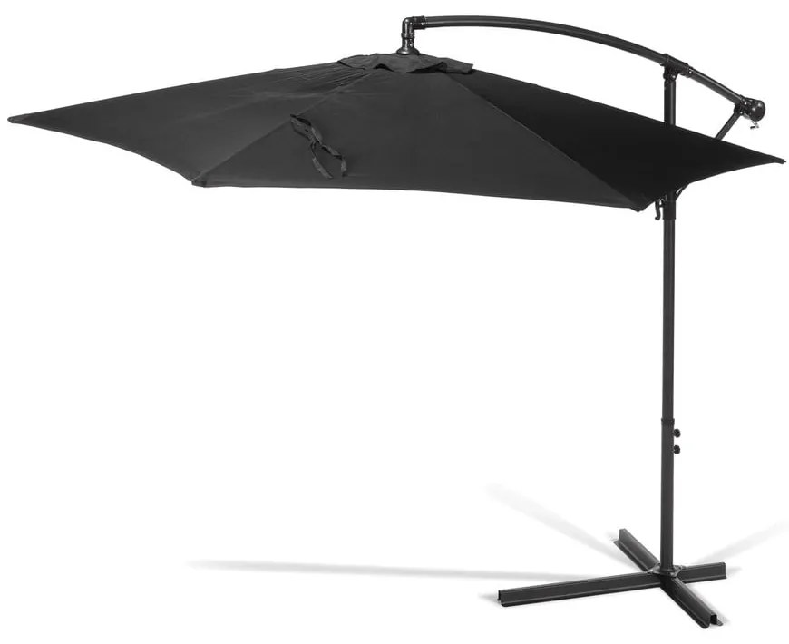 Čierny slnečník bez podstavca Bonami Essentials Happy Sun, ø 300 cm
