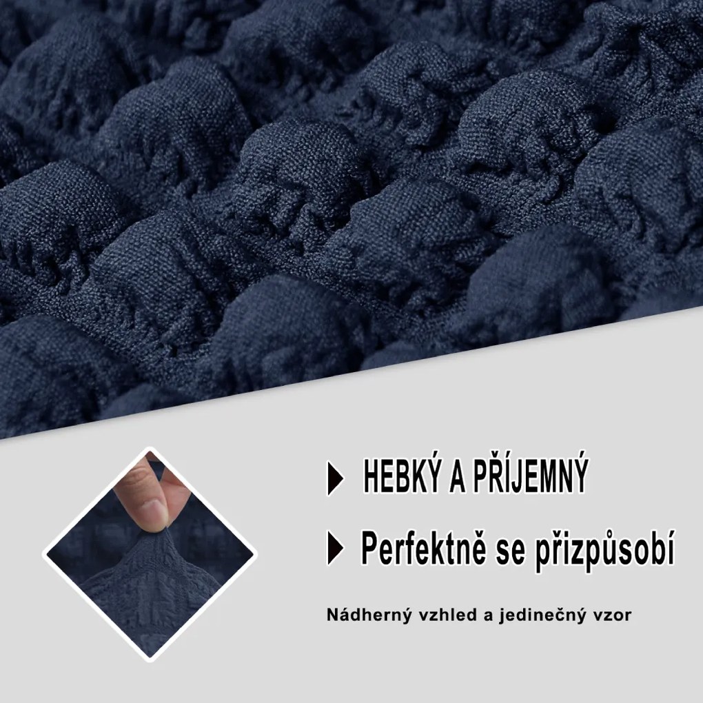 Bielastický poťah na trojmiestnu pohovku BestBerg / námornícka