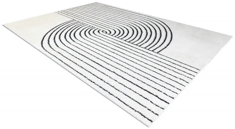 Kusový koberec Mode 8587 geometric cream/black, 160x220, béžová, chodba / predsieň, Dywany Łuszczów