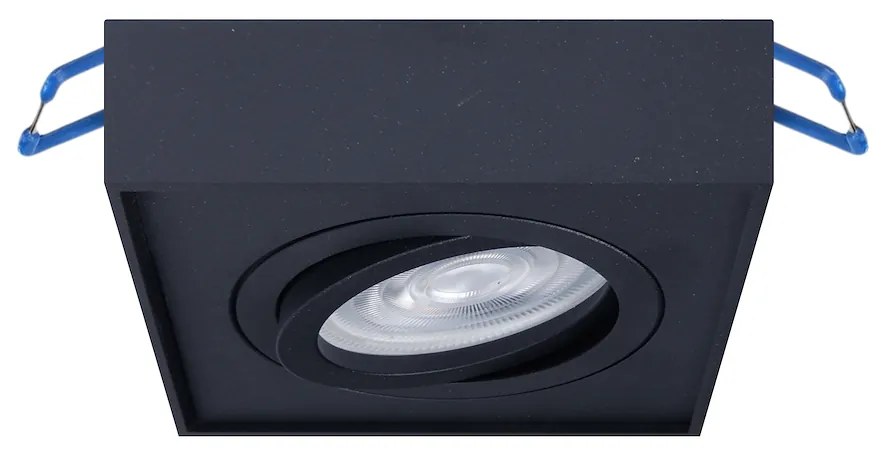 Podhľadové svietidlo Nusa Square, 1x čierne kovové tienidlo, (možnosť polohovania), b