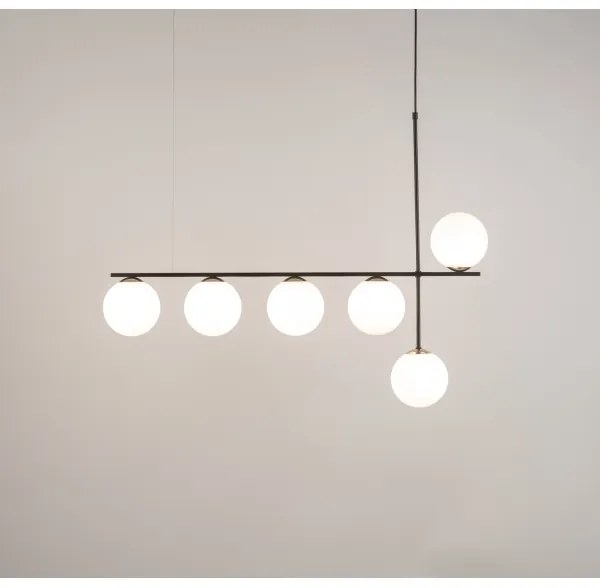 Luster na lanku SILIA 6xG9/12W/230V čierna