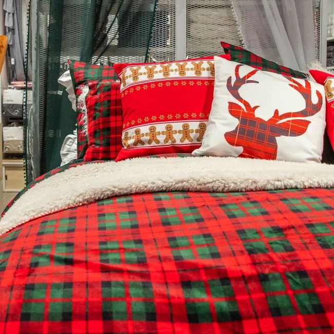 Deka TARTAN červená / zelená 937822