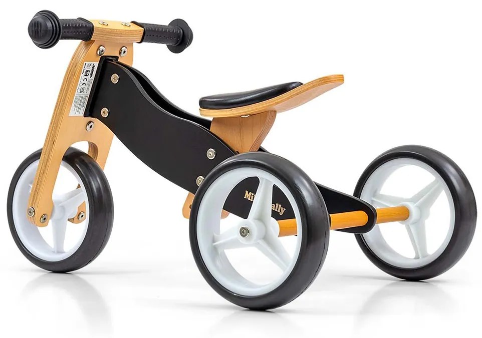 Detské multifunkčné odrážadlo bicykel 2v1 Milly Mally JAKE Classic Black
