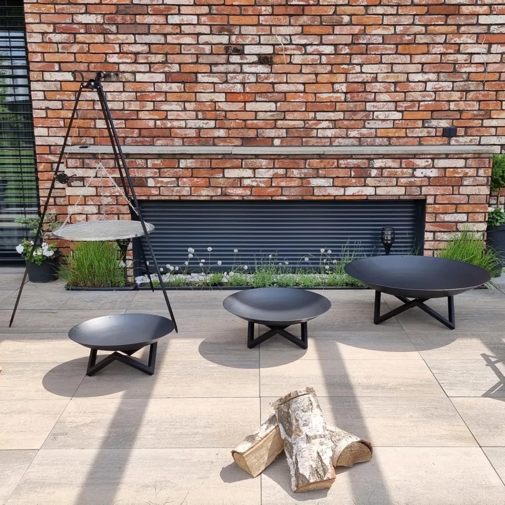 ZÁHRADNÉ OHNISKO NEREO ČIERNE 80 cm