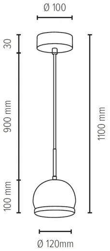 Spot-Light 5143174 - LED Luster na lanku BALL WOOD 1xGU10/5W/230V matný dub
